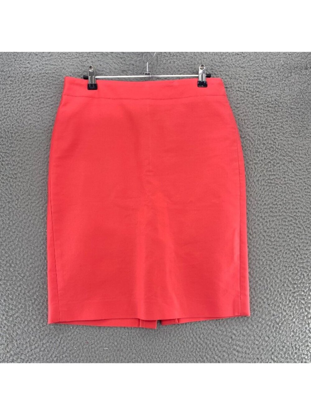 J Crew Skirt Women 4 No 2 Pencil Coral Above Knee Straight Cotton Stretch Career